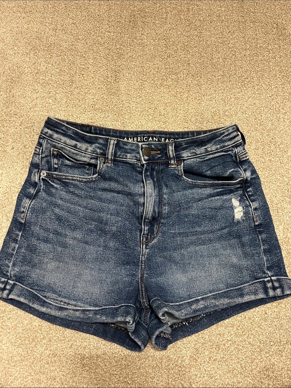 American Eagle Outfitters Dark Blue Denim Jean Shorts